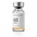 AOD 9604 5mg research peptide vial from Aurevena, for laboratory research use only