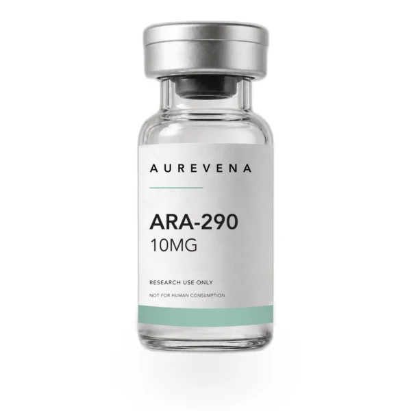 ARA-290 10mg research peptide vial from Aurevena, for laboratory research use only