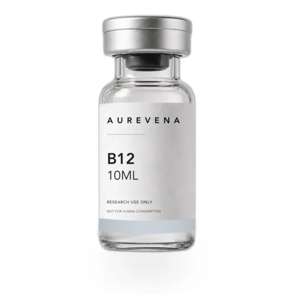 B12 10ml research vial from Aurevena, for laboratory research use only