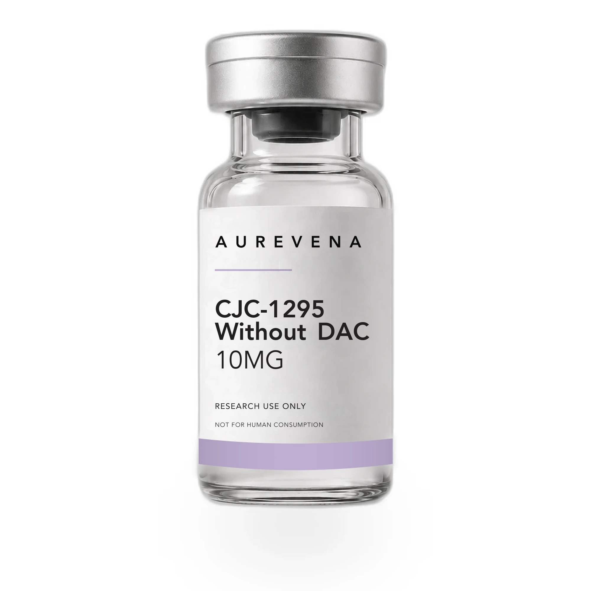 CJC-1295 Without DAC 10mg research peptide vial from Aurevena, for laboratory research use only