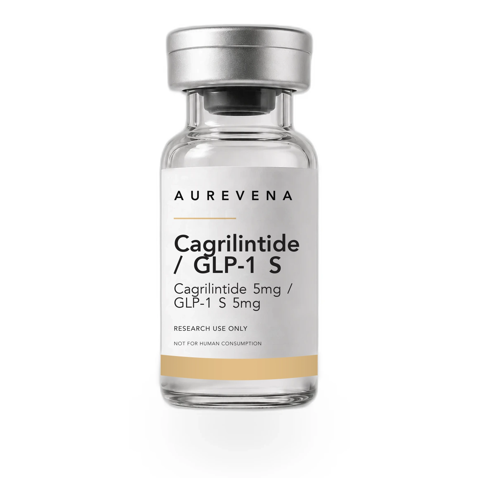 Cagrilintide / GLP-1 S Cagrilintide 5mg / GLP-1 S 5mg research peptide vial from Aurevena, for laboratory research use only