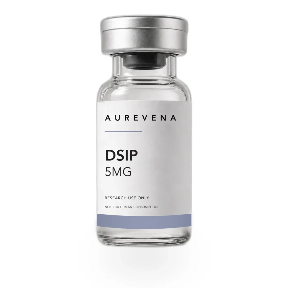 DSIP 5mg research peptide vial from Aurevena, for laboratory research use only