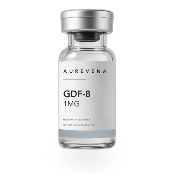 GDF-8 1mg research peptide vial from Aurevena, for laboratory research use only