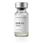 GHK-Cu 50mg research peptide vial from Aurevena, for laboratory research use only