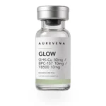 GLOW GHK-Cu 50mg / BPC-157 10mg / TB500 10mg research peptide vial from Aurevena, for laboratory research use only