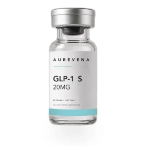 GLP-1 S 20mg research peptide vial from Aurevena, for laboratory research use only