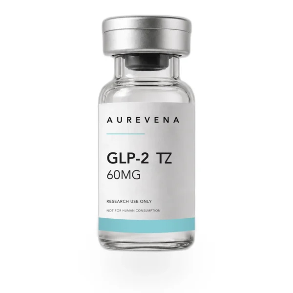 GLP-2 TZ 60mg research peptide vial from Aurevena, for laboratory research use only