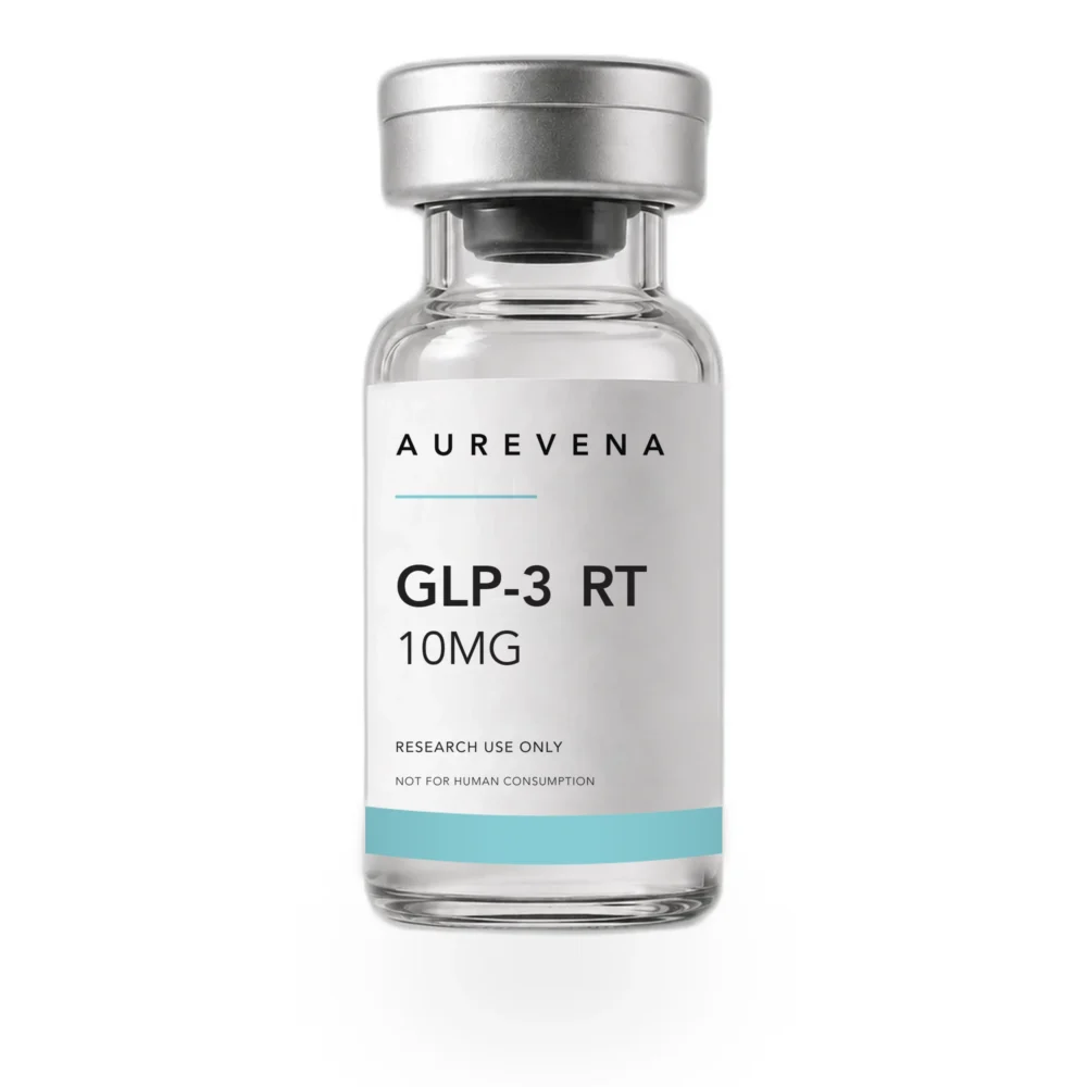 GLP-3 RT 10mg research peptide vial from Aurevena, for laboratory research use only