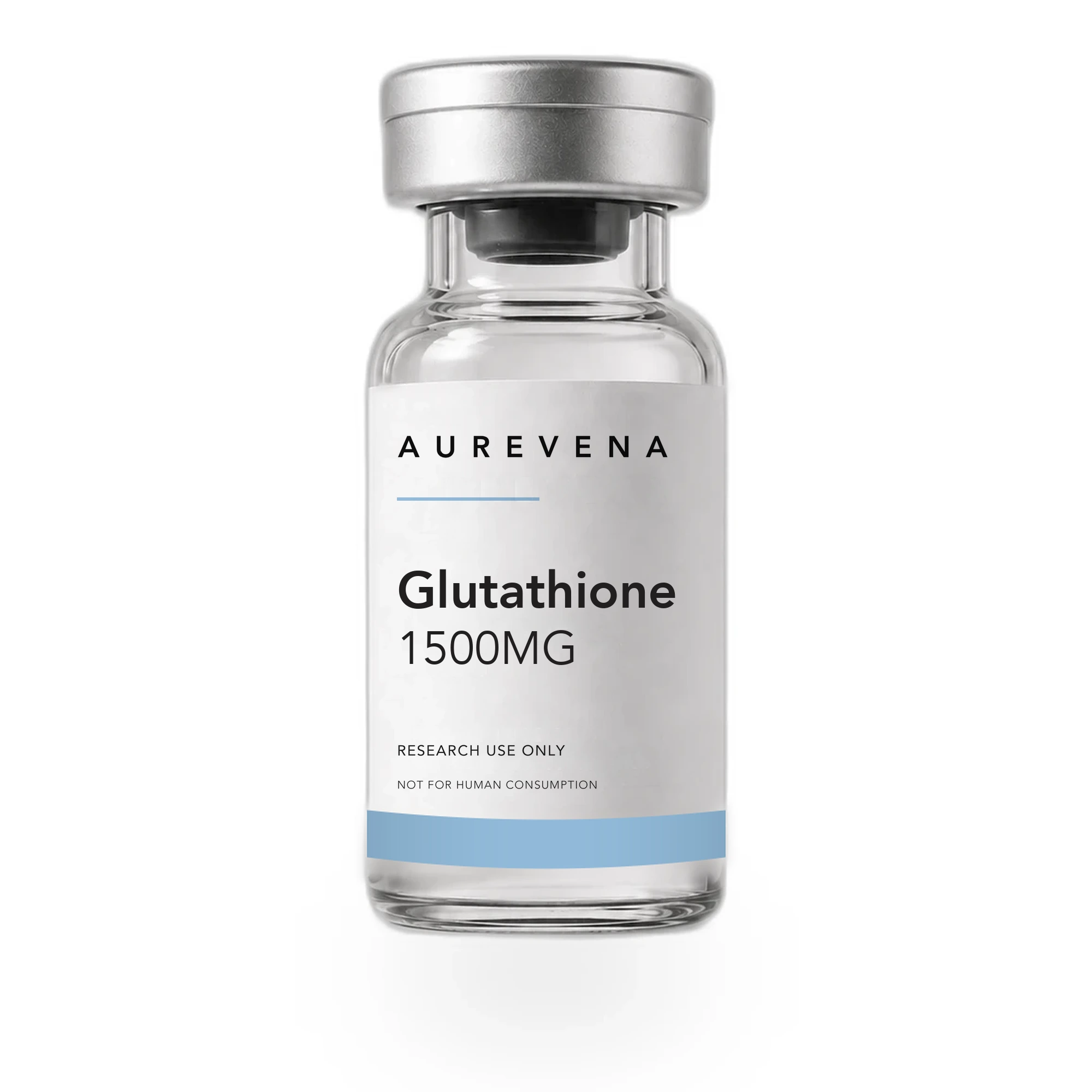 Glutathione 1500mg research vial from Aurevena, for laboratory research use only