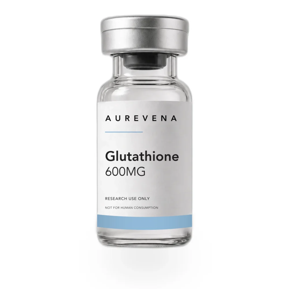 Glutathione 600mg research vial from Aurevena, for laboratory research use only