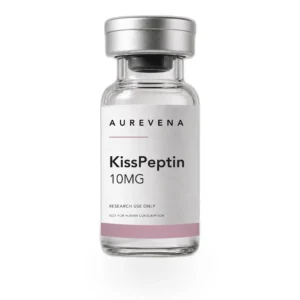 KissPeptin 10mg research peptide vial from Aurevena, for laboratory research use only