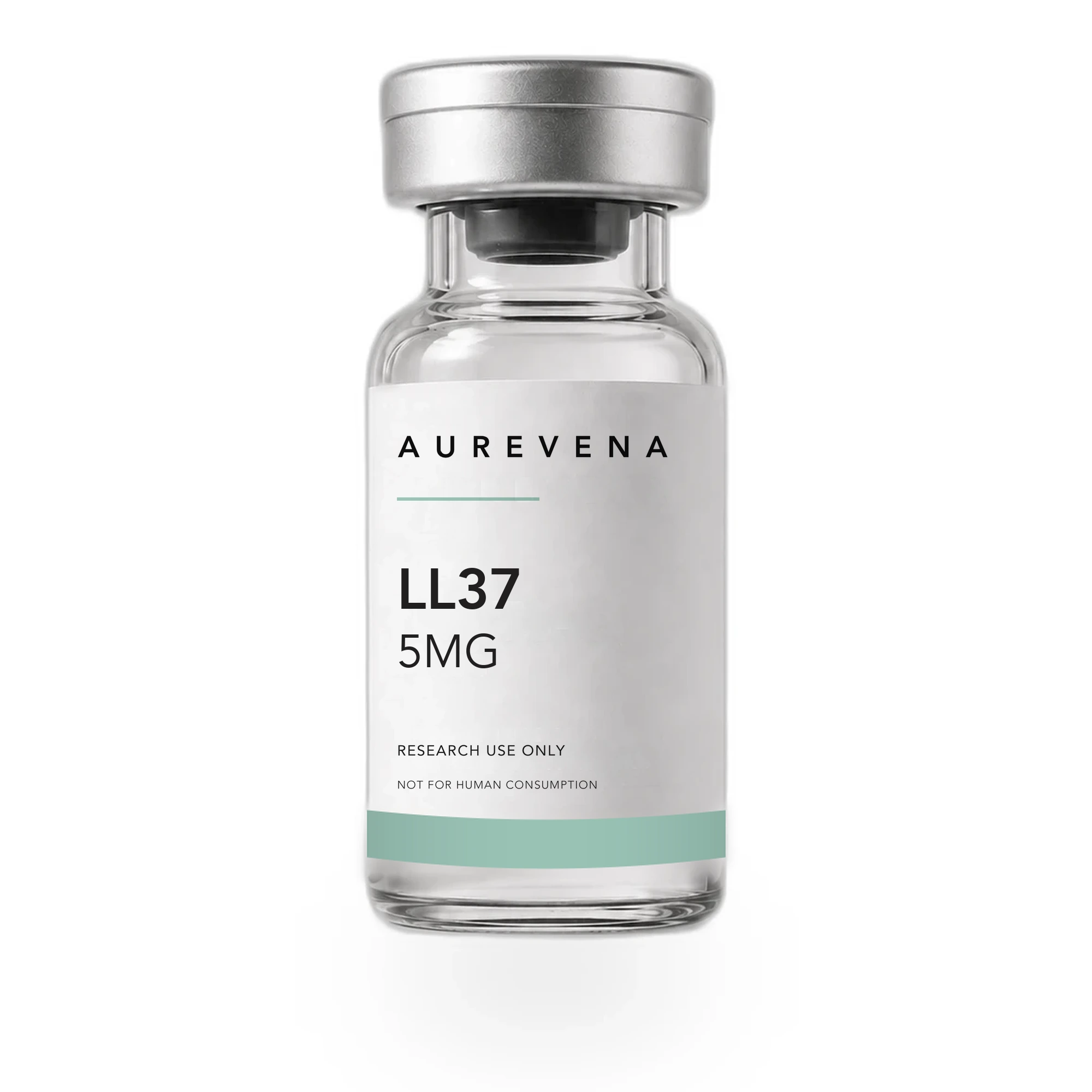 LL37 5mg research peptide vial from Aurevena, for laboratory research use only