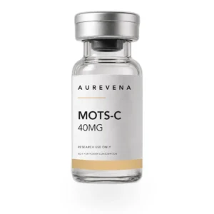 MOTS-C 40mg research peptide vial from Aurevena, for laboratory research use only