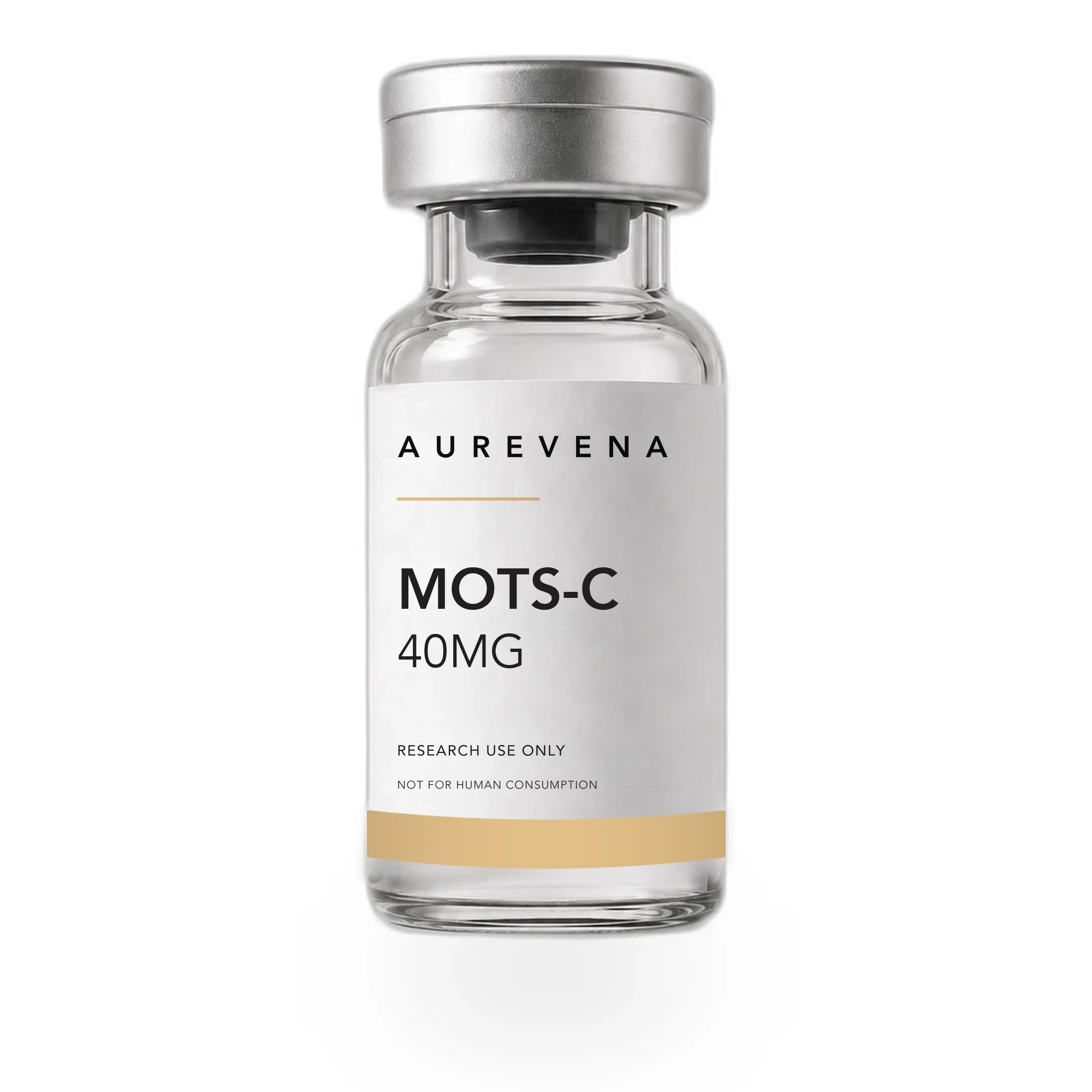 MOTS-C 40mg research peptide vial from Aurevena, for laboratory research use only