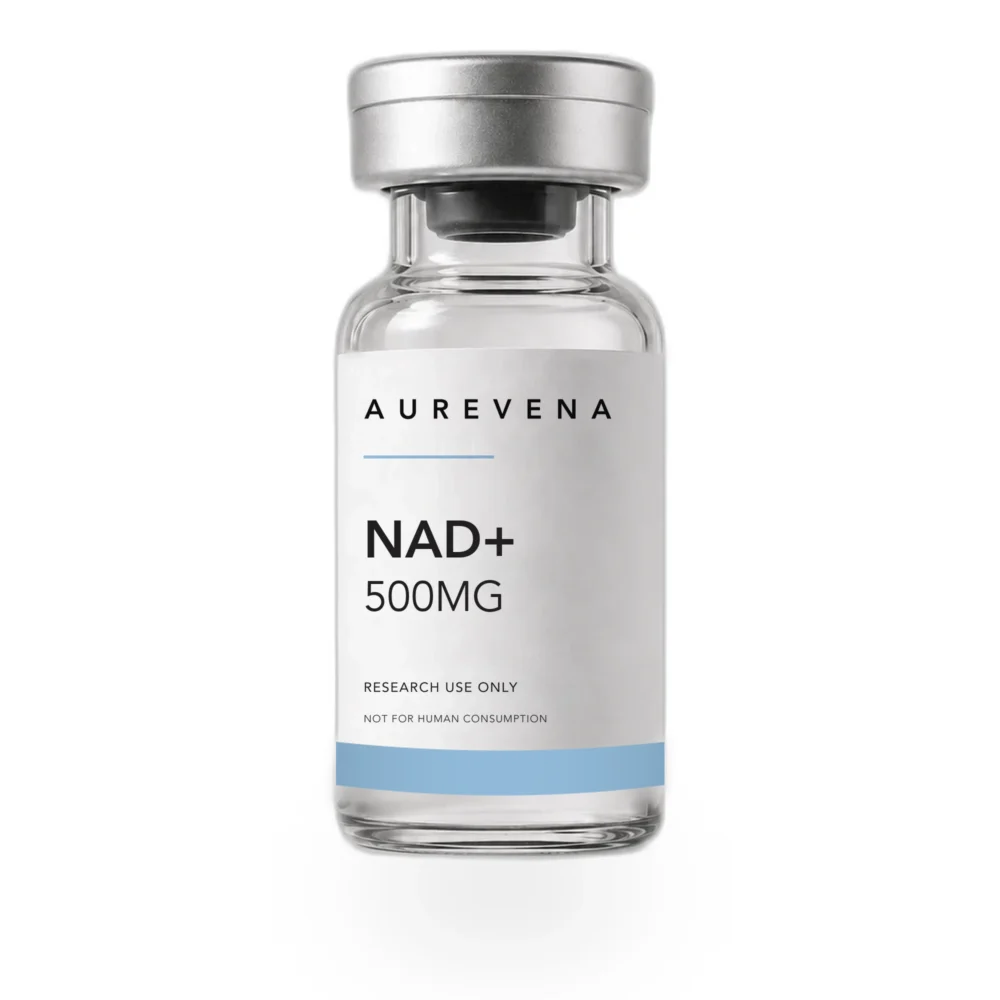 NAD+ 500mg research vial from Aurevena, for laboratory research use only