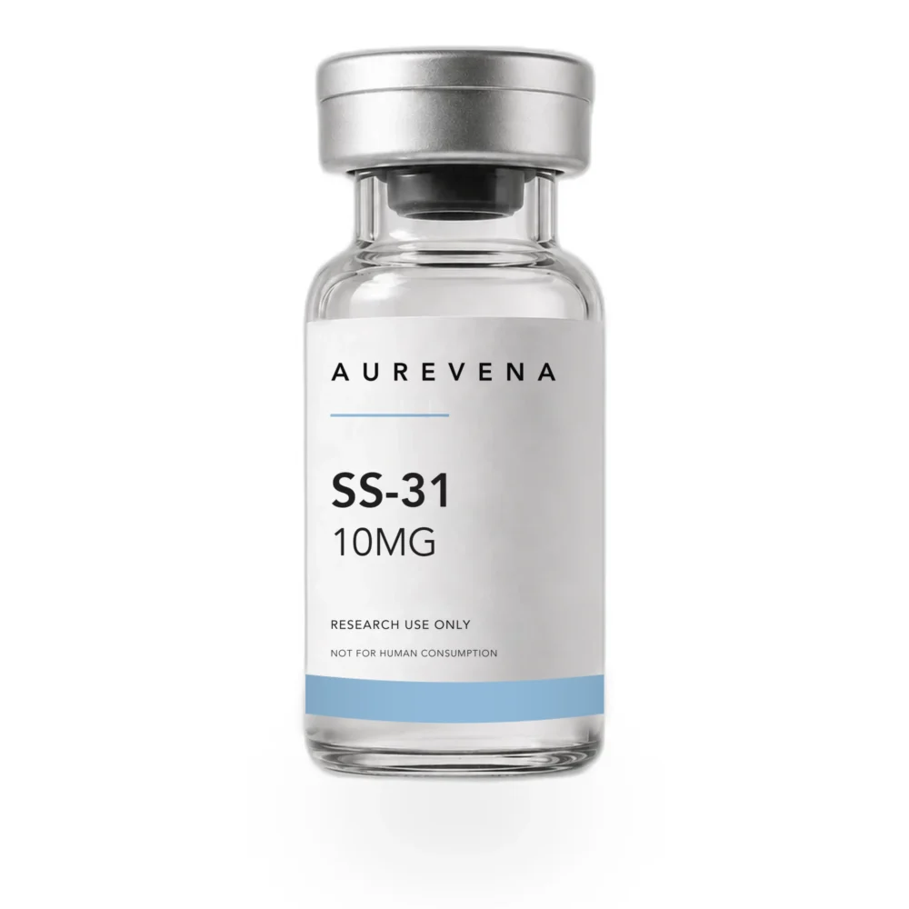 SS-31 10mg research peptide vial from Aurevena, for laboratory research use only
