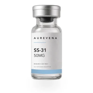 SS-31 50mg research peptide vial from Aurevena, for laboratory research use only