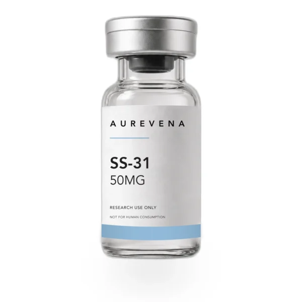 SS-31 50mg research peptide vial from Aurevena, for laboratory research use only