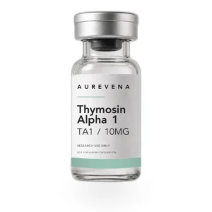 Thymosin Alpha 1 TA1 10mg research peptide vial from Aurevena, for laboratory research use only
