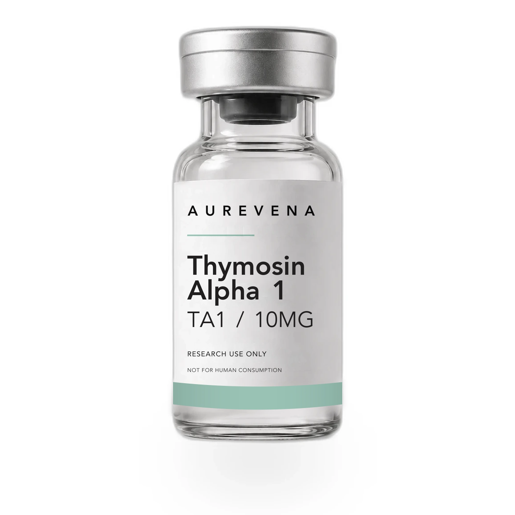 Thymosin Alpha 1 TA1 10mg research peptide vial from Aurevena, for laboratory research use only